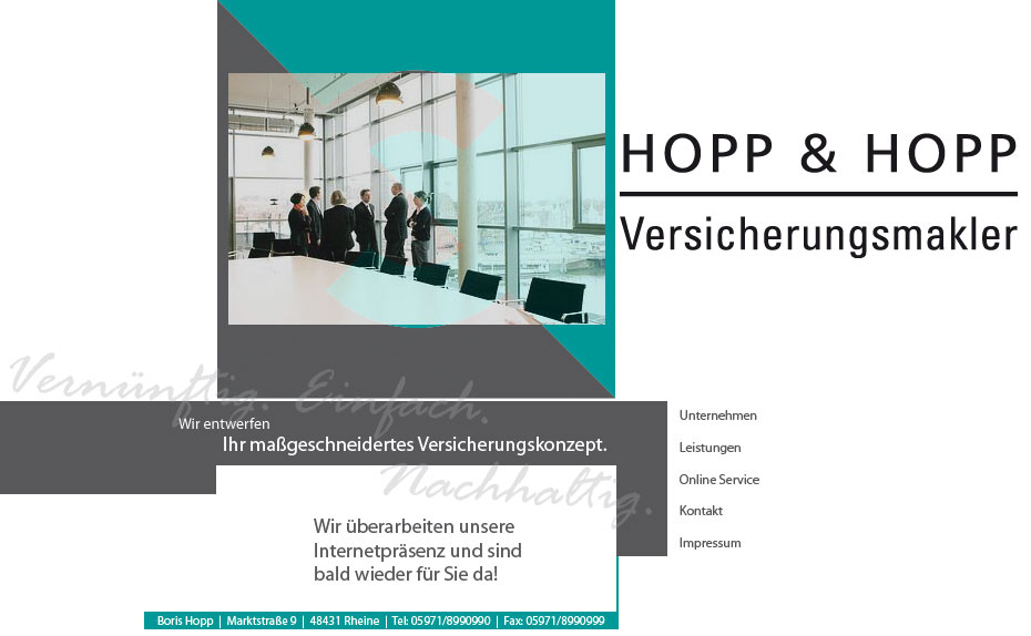 Wir überarbeiten unseren Internetauftritt und sind bald wieder für Sie da!